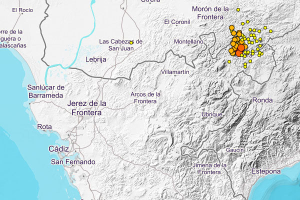 Terremotos registrados en Cádiz y Sevilla / IGN