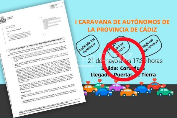 Convocatoria de caravana-manifestación de autónomos por Cádiz