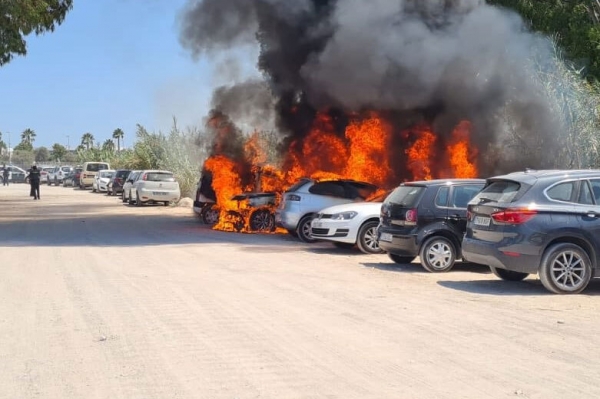 incendio coches chipiona