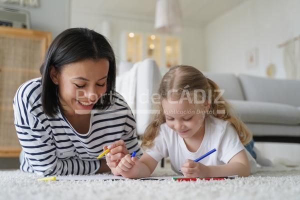 happy mom adopted daughter drawing together lyin 2023 02 08 00 00 50 utc