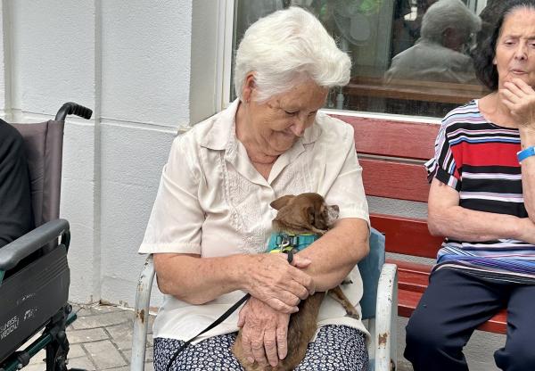 040923 visita de perros a la residencia de mayores 1