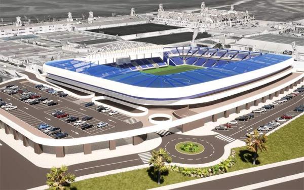 El futuro estadio de Bahía Sur solo tendrá capacidad para 7.000 espectadores