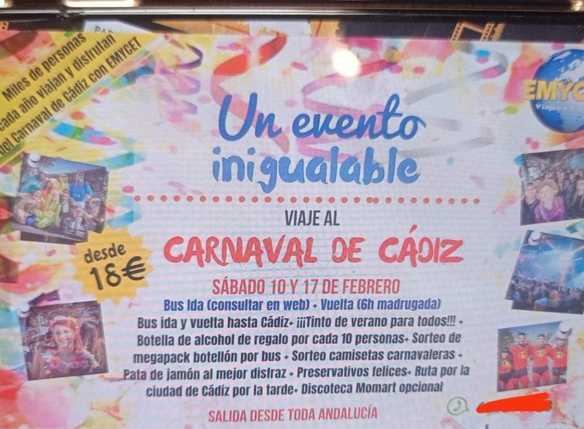 Turismo de sexo y alcohol en el Carnaval de Cádiz: ofertan viajes con  regalo de botellas y preservativos