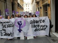 Manifestación por el aborto libre y en la Sanidad pública